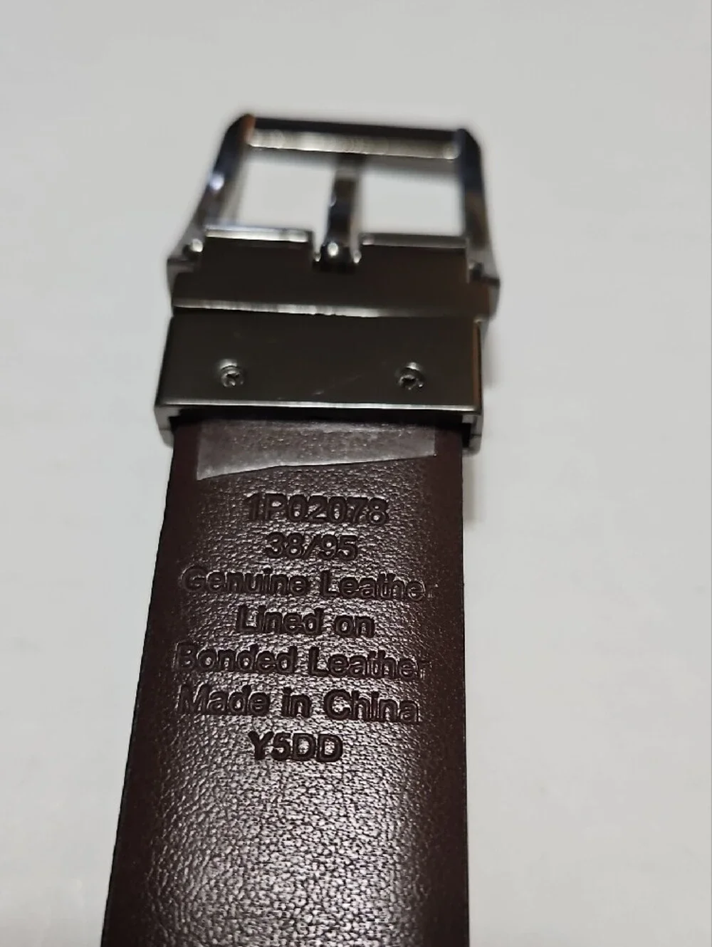 Perry Ellis Men's Black/Brown Reversible Leather Belt with Gunmetal Buckle Sz 38